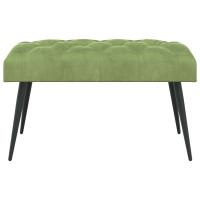 Produktbild för Bänk med knappar Ljusgrön 80 x 40 x 46 cm Sammet