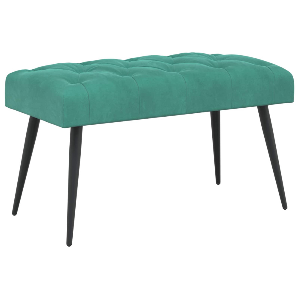 Produktbild för Bänk med knappar Turkos 80 x 40 x 46 cm Sammet