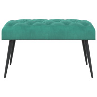 Produktbild för Bänk med knappar Turkos 80 x 40 x 46 cm Sammet