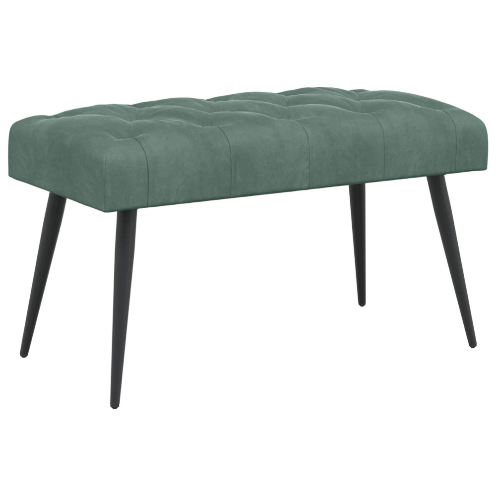 Produktbild för Bänk med knappar Havgrön 80 x 40 x 46 cm Sammet