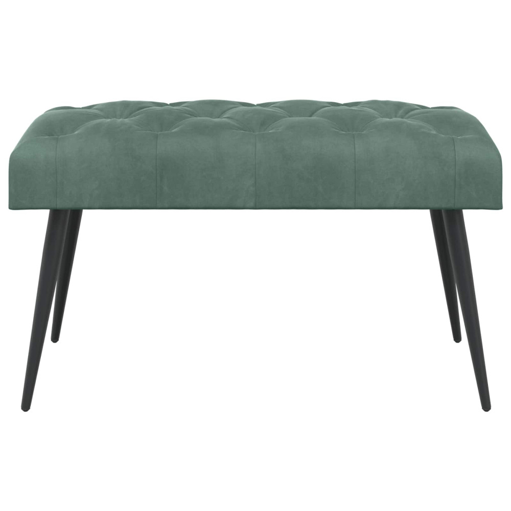 Produktbild för Bänk med knappar Havgrön 80 x 40 x 46 cm Sammet