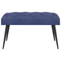 Produktbild för Bänk med knappar Polisblå 80 x 40 x 46 cm Sammet