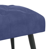 Produktbild för Bänk med knappar Polisblå 80 x 40 x 46 cm Sammet