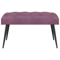 Produktbild för Bänk med knappar Lila 80 x 40 x 46 cm Sammet