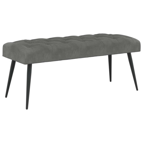 vidaXL Bänk med knappar Mörkgrå 110 x 40 x 46 cm Sammet
