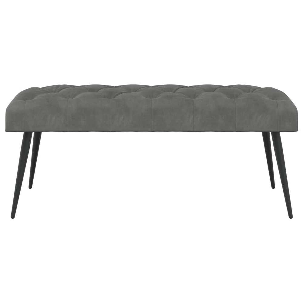 Produktbild för Bänk med knappar Mörkgrå 110 x 40 x 46 cm Sammet