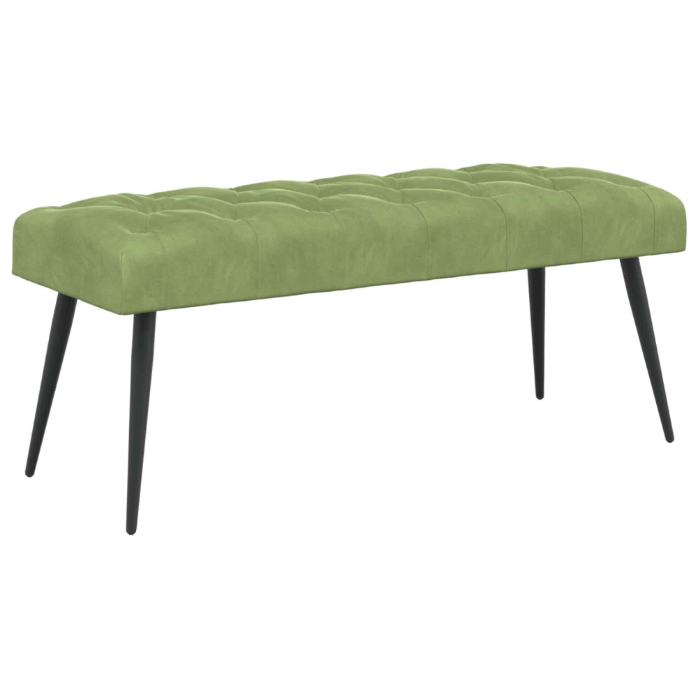 Produktbild för Bänk med knappar Ljusgrön 110 x 40 x 46 cm Sammet