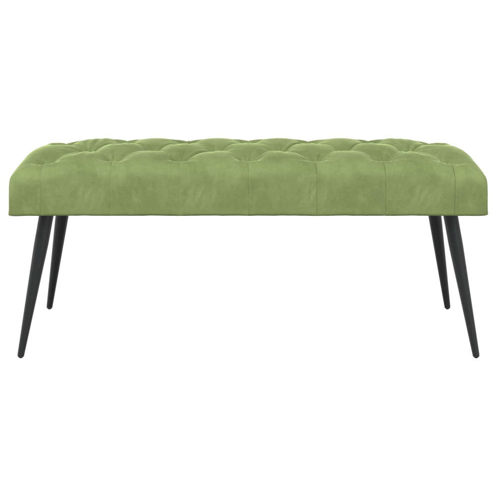 Produktbild för Bänk med knappar Ljusgrön 110 x 40 x 46 cm Sammet