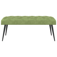 Produktbild för Bänk med knappar Ljusgrön 110 x 40 x 46 cm Sammet