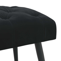 Produktbild för Bänk med knappar Svart 110 x 40 x 46 cm Sammet