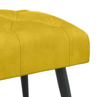 Produktbild för Bänk med knappar Gul 110 x 40 x 46 cm Sammet