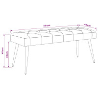 Produktbild för Bänk med knappar Gul 110 x 40 x 46 cm Sammet