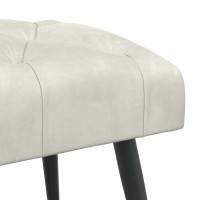 Produktbild för Bänk med knappar Gräddvit 110 x 40 x 46 cm Sammet