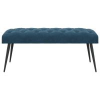 Produktbild för Bänk med knappar Blå 110 x 40 x 46 cm Sammet