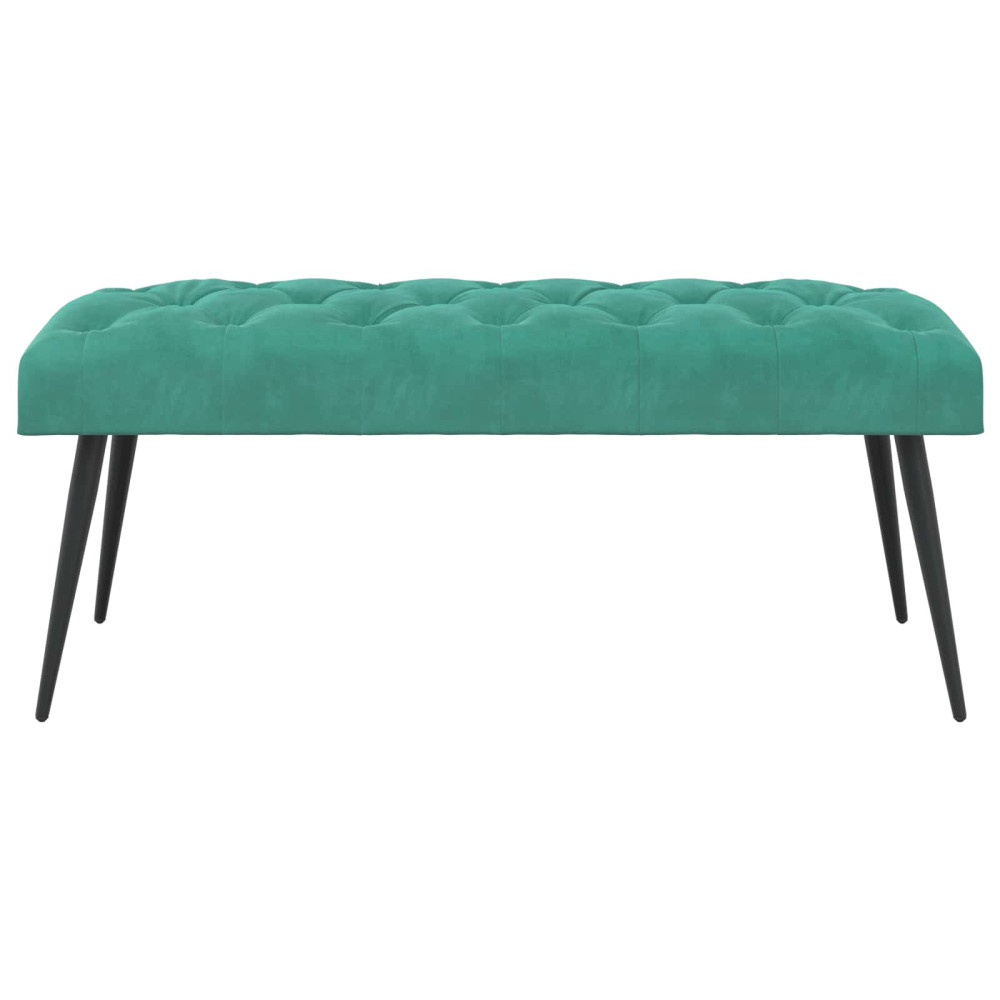 Produktbild för Bänk med knappar Turkos 110 x 40 x 46 cm Sammet
