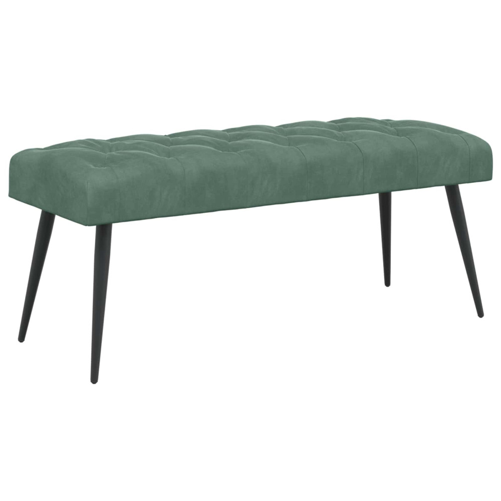 Produktbild för Bänk med knappar Havgrön 110 x 40 x 46 cm Sammet