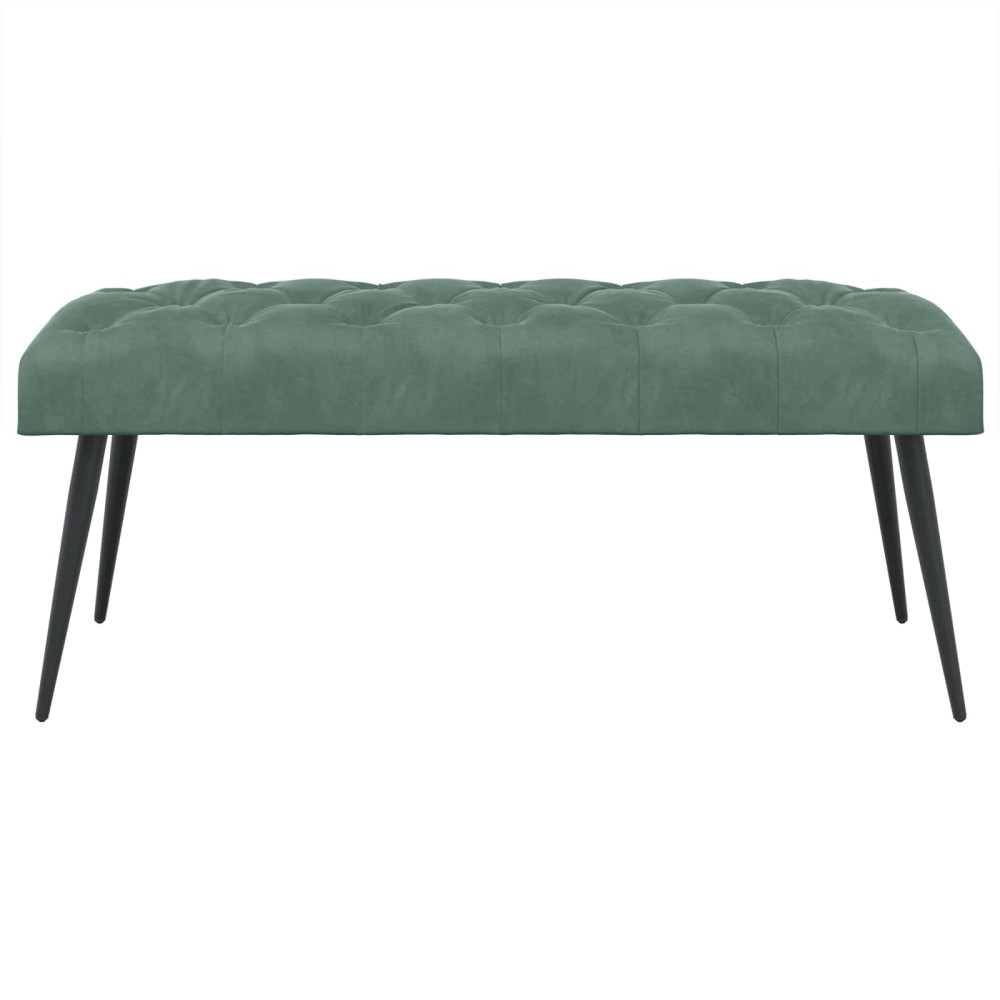 Produktbild för Bänk med knappar Havgrön 110 x 40 x 46 cm Sammet