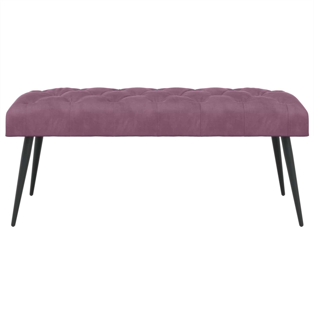 Produktbild för Bänk med knappar Lila 110 x 40 x 46 cm Sammet
