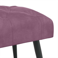 Produktbild för Bänk med knappar Lila 110 x 40 x 46 cm Sammet