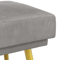 Produktbild för Dubbel-lager bänk Ljusgrå 120 x 45 x 46 cm Sammet