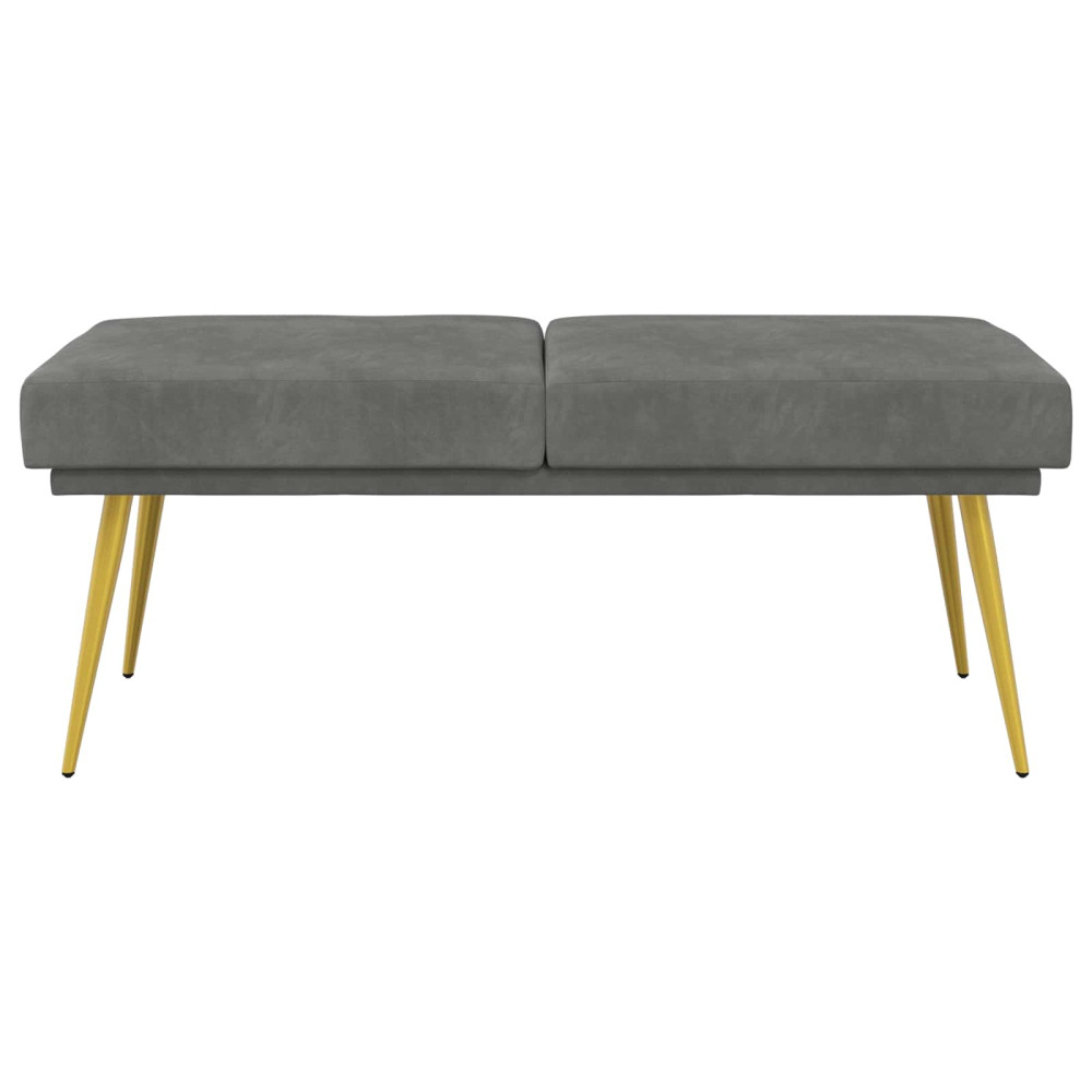 Produktbild för Dubbel-lager bänk Mörkgrå 120 x 45 x 46 cm Sammet