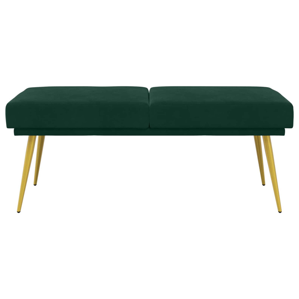 Produktbild för Dubbel-lager bänk Mörkgrön 120 x 45 x 46 cm Sammet