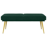 Produktbild för Dubbel-lager bänk Mörkgrön 120 x 45 x 46 cm Sammet