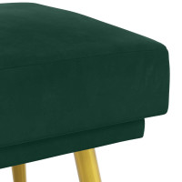 Produktbild för Dubbel-lager bänk Mörkgrön 120 x 45 x 46 cm Sammet