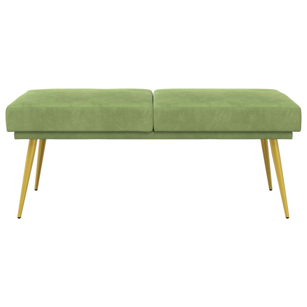 Produktbild för Dubbel-lager bänk Ljusgrön 120 x 45 x 46 cm Sammet