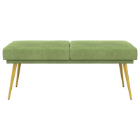 Produktbild för Dubbel-lager bänk Ljusgrön 120 x 45 x 46 cm Sammet