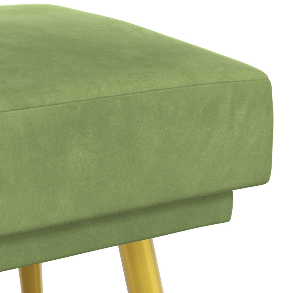 Produktbild för Dubbel-lager bänk Ljusgrön 120 x 45 x 46 cm Sammet