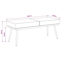 Produktbild för Dubbel-lager bänk Ljusgrön 120 x 45 x 46 cm Sammet