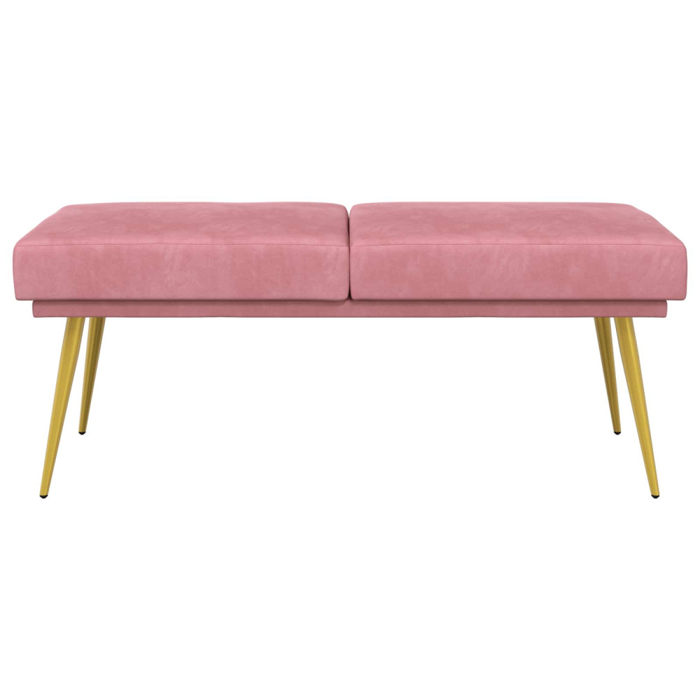 Produktbild för Dubbel-lager bänk Rosa 120 x 45 x 46 cm Sammet