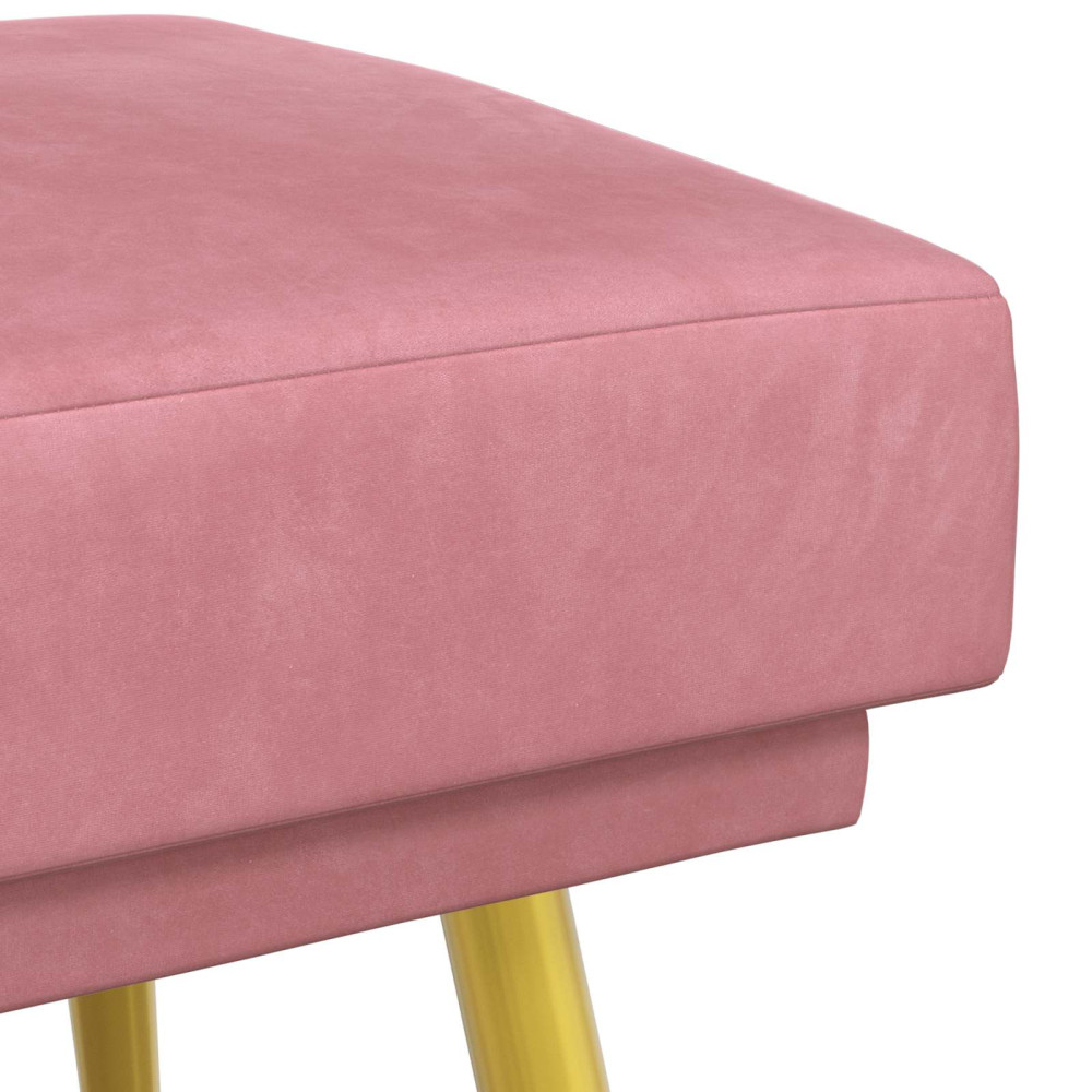 Produktbild för Dubbel-lager bänk Rosa 120 x 45 x 46 cm Sammet