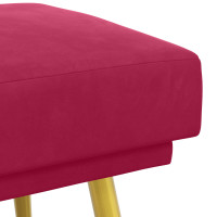 Produktbild för Dubbel-lager bänk Vinröd 120 x 45 x 46 cm Sammet