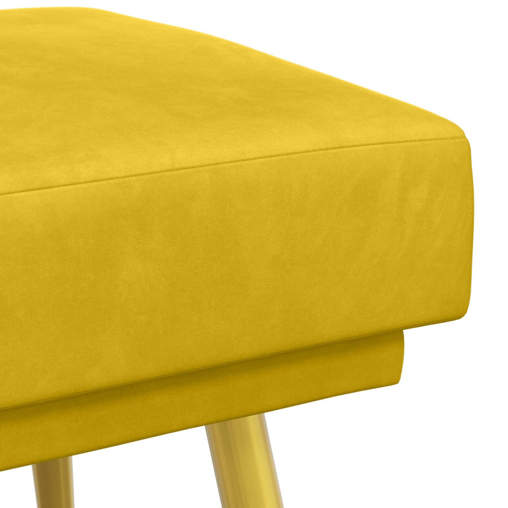 Produktbild för Dubbel-lager bänk Gul 120 x 45 x 46 cm Sammet