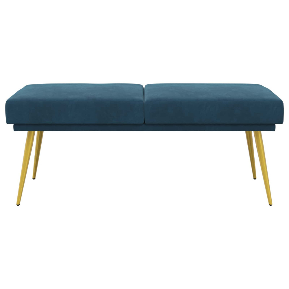 Produktbild för Dubbel-lager bänk Blå 120 x 45 x 46 cm Sammet