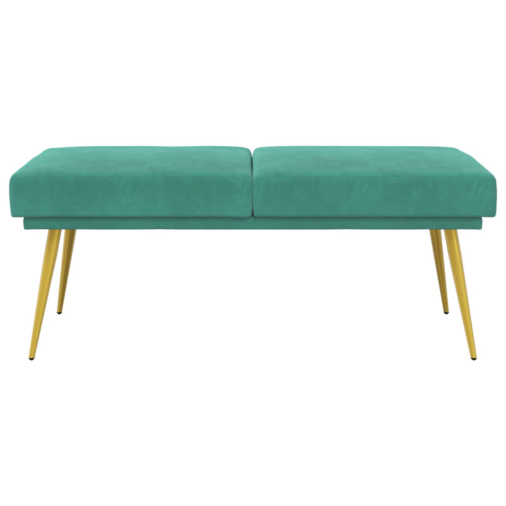 Produktbild för Dubbel-lager bänk Turkos 120 x 45 x 46 cm Sammet