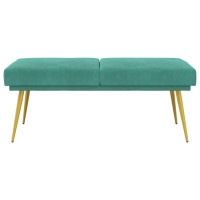Produktbild för Dubbel-lager bänk Turkos 120 x 45 x 46 cm Sammet