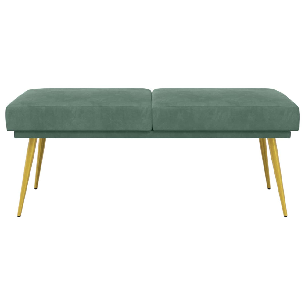 Produktbild för Dubbel-lager bänk Havgrön 120 x 45 x 46 cm Sammet