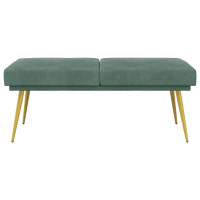Produktbild för Dubbel-lager bänk Havgrön 120 x 45 x 46 cm Sammet