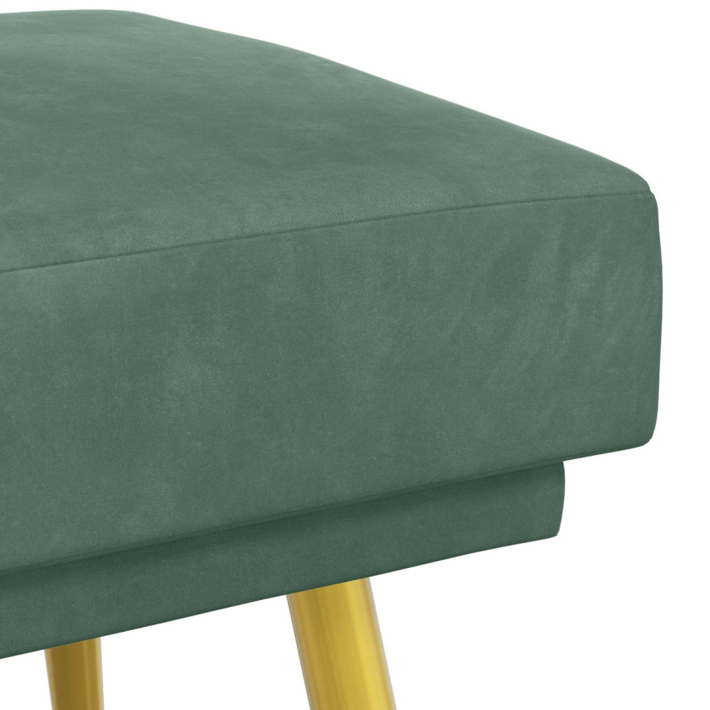 Produktbild för Dubbel-lager bänk Havgrön 120 x 45 x 46 cm Sammet