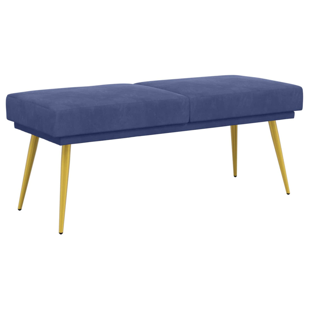 Produktbild för Dubbel-lager bänk Polisblå 120 x 45 x 46 cm Sammet