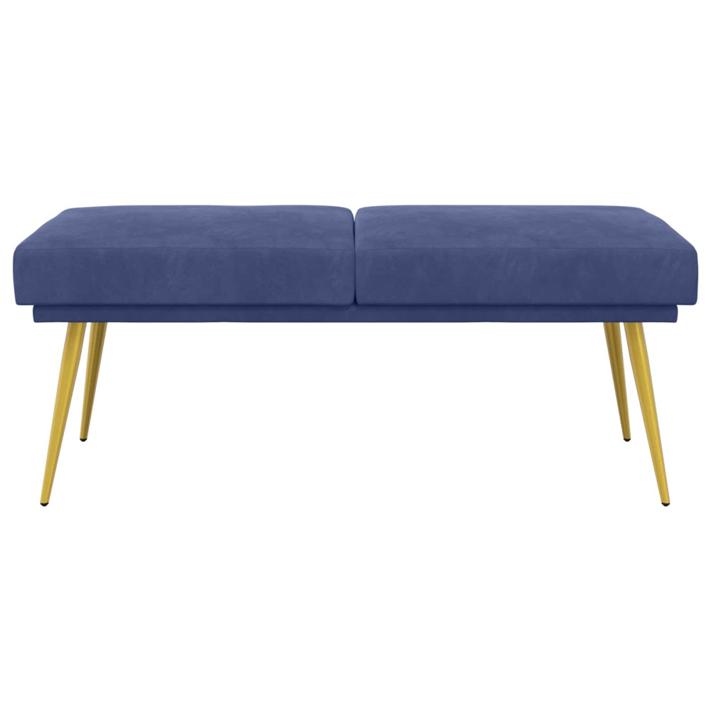 Produktbild för Dubbel-lager bänk Polisblå 120 x 45 x 46 cm Sammet