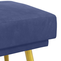 Produktbild för Dubbel-lager bänk Polisblå 120 x 45 x 46 cm Sammet