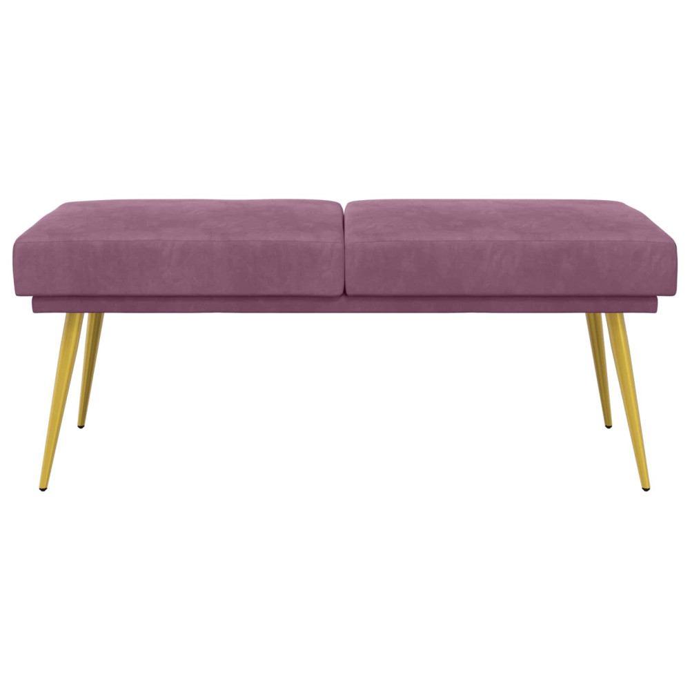 Produktbild för Dubbel-lager bänk Lila 120 x 45 x 46 cm Sammet