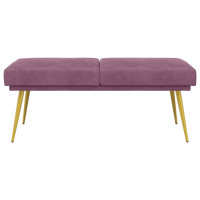 Produktbild för Dubbel-lager bänk Lila 120 x 45 x 46 cm Sammet
