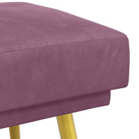 Produktbild för Dubbel-lager bänk Lila 120 x 45 x 46 cm Sammet