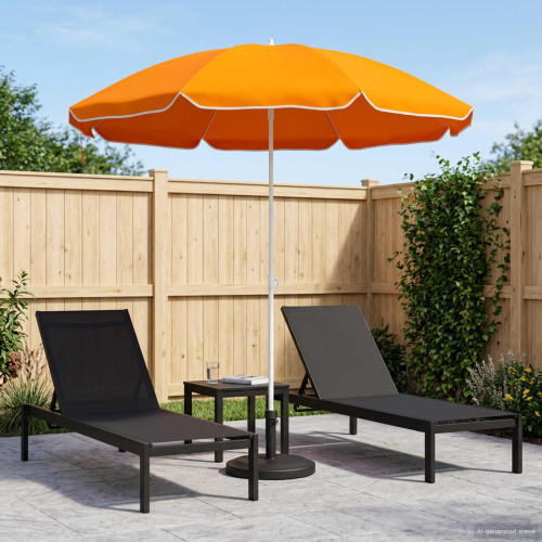 vidaXL Trädgårdsparasol 240 cm 170T polyester Orange