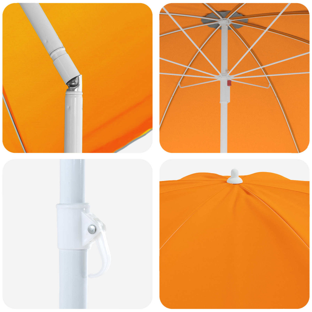 Produktbild för Trädgårdsparasol 240 cm 170T polyester Orange
